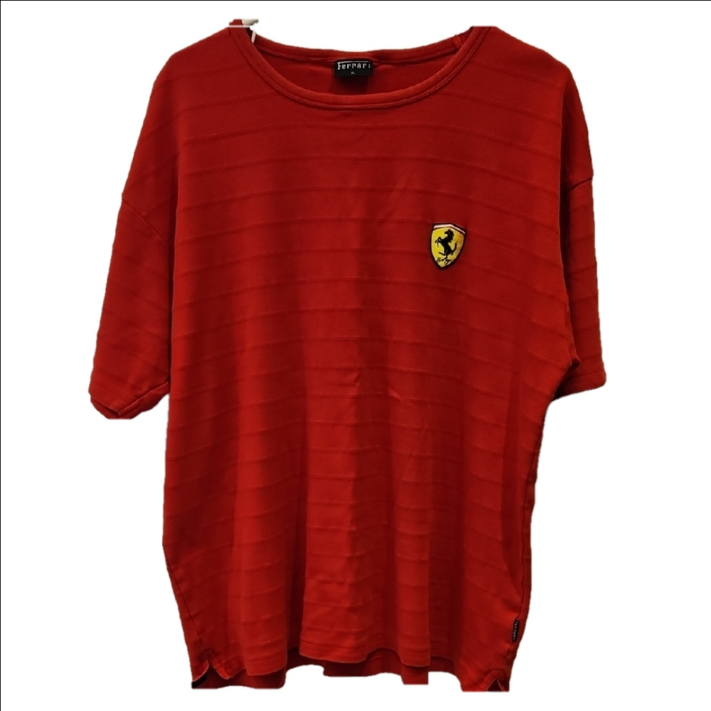 Ferrari Logo Officially Licensed Top T-Shirt Ferrari Red T-Shirt with Logo